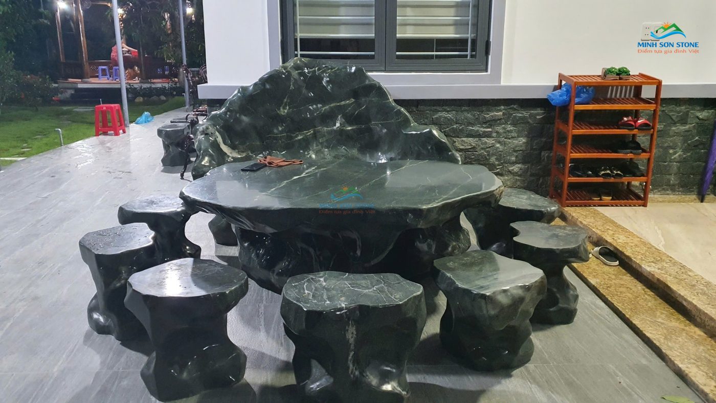 bàn ghế đá xanh Thanh Hóa