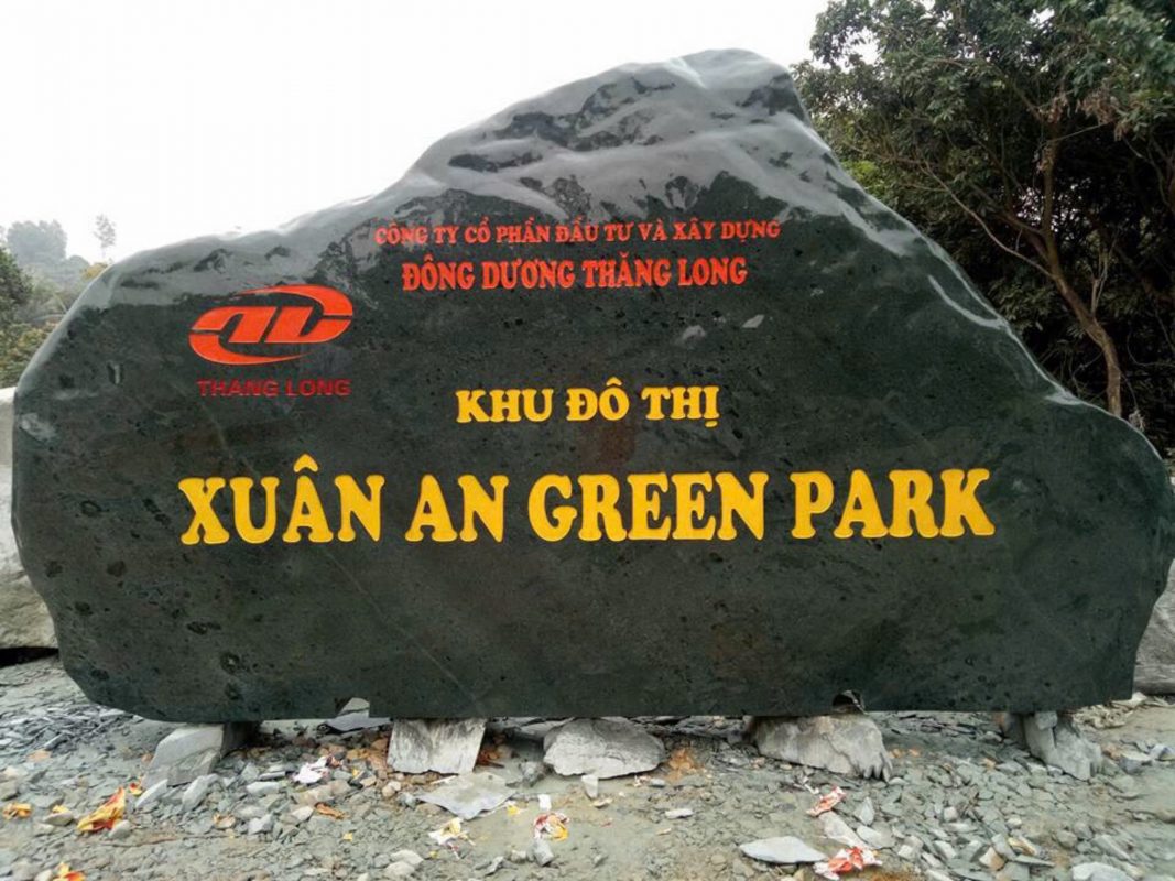 Biển hiệu bằng đá cẩm thạch xanh
